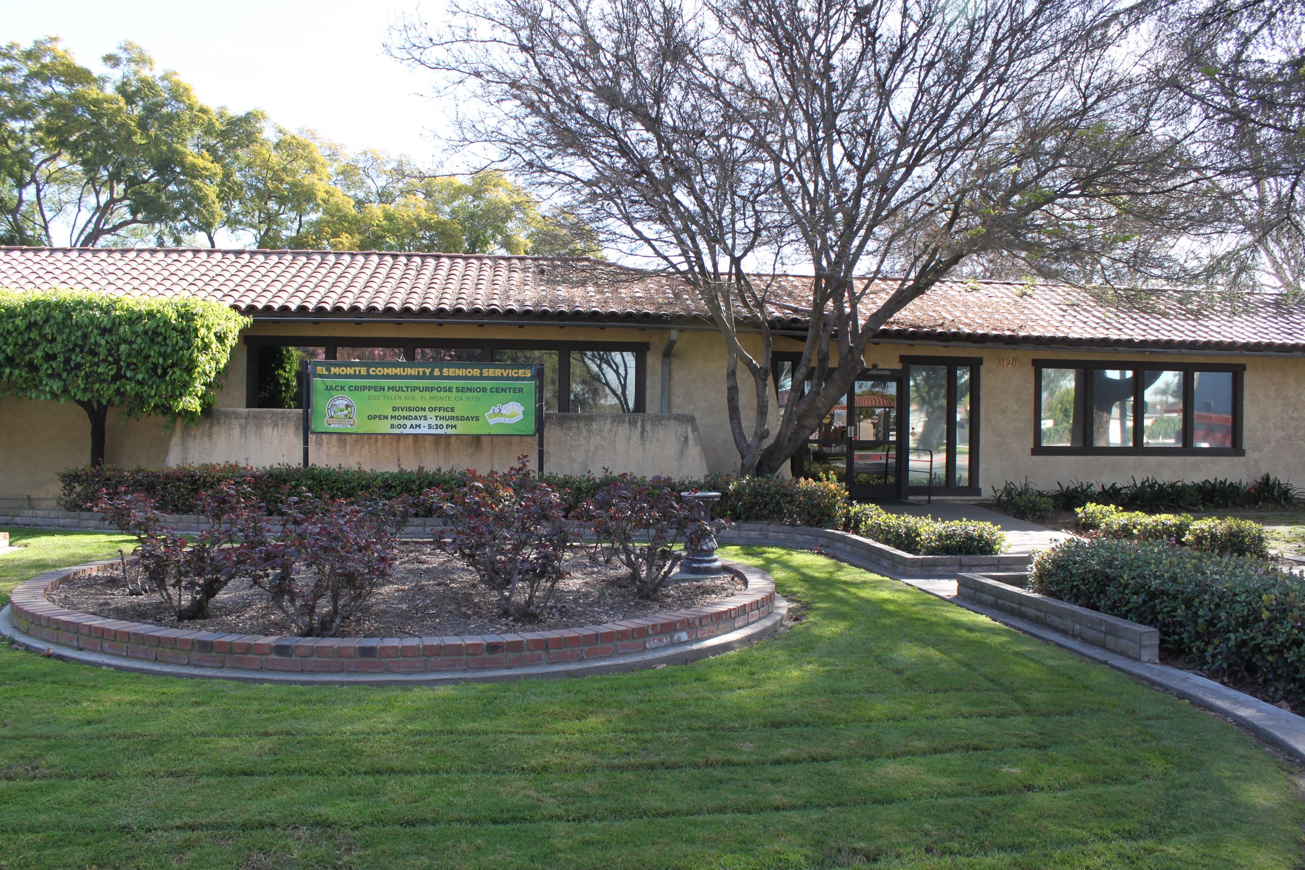 Outside of the Jack Crippen Multipurpose Senior Center 