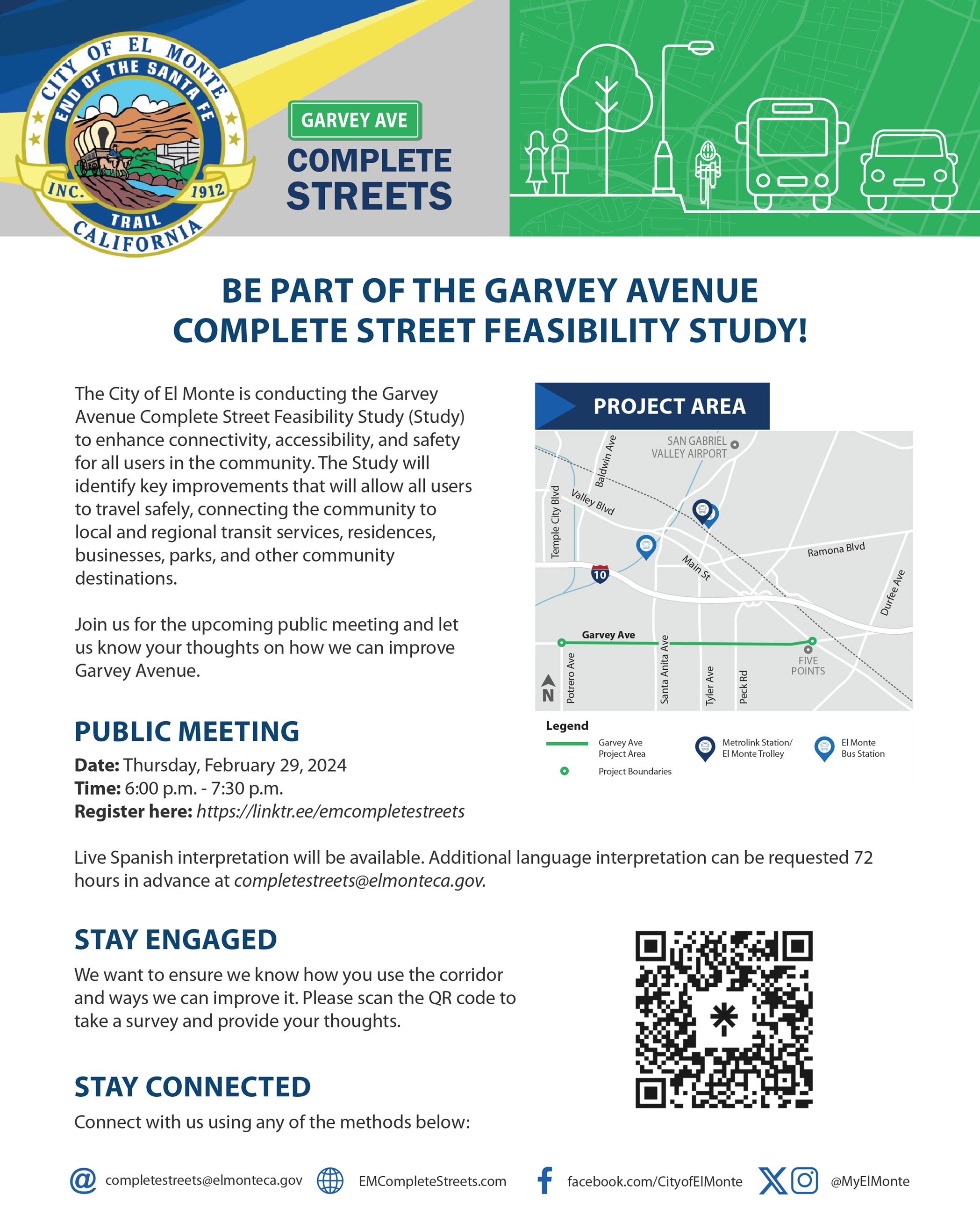 El Monte Garvey Ave Complete Streets Public Meeting Flyer v3