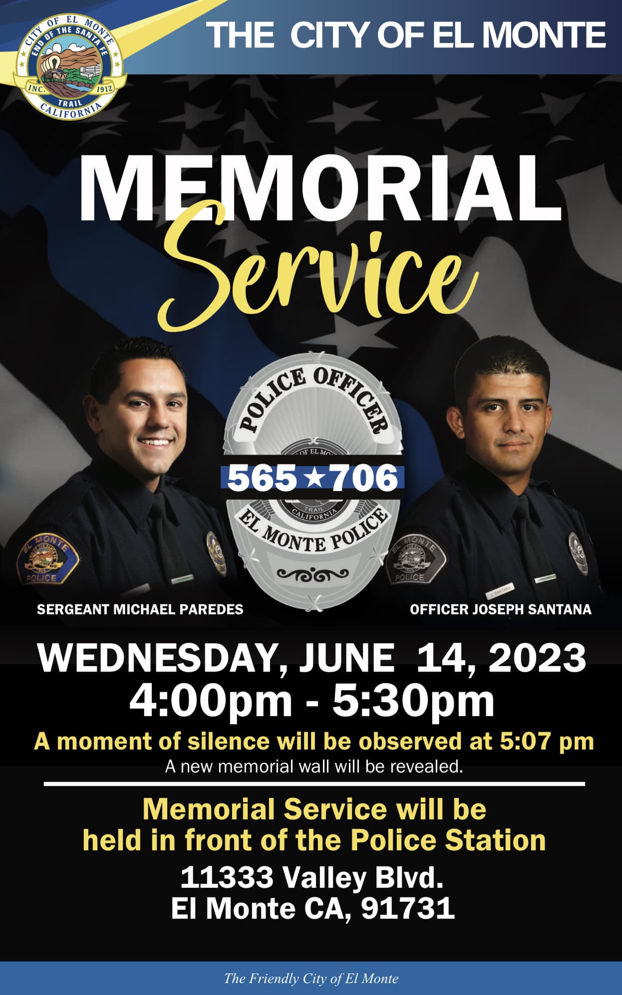 Memorial Service for Fallen Officers