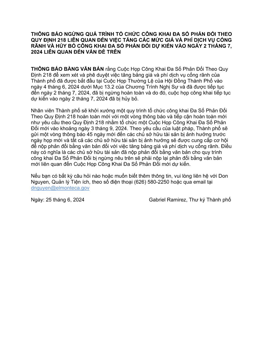 Public Hearing Notice - Viet